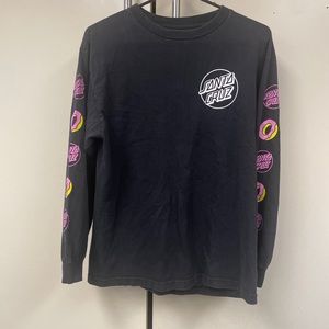 Santa Cruz Skateboards ~ ODD FUTURE ~ Long Sleeve Donut T Shirt Medium Black
